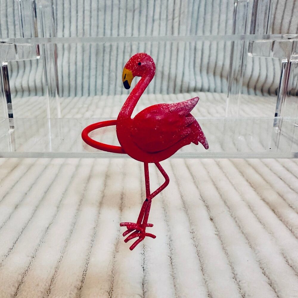 Pink Flamingo Metal Napkin Ring